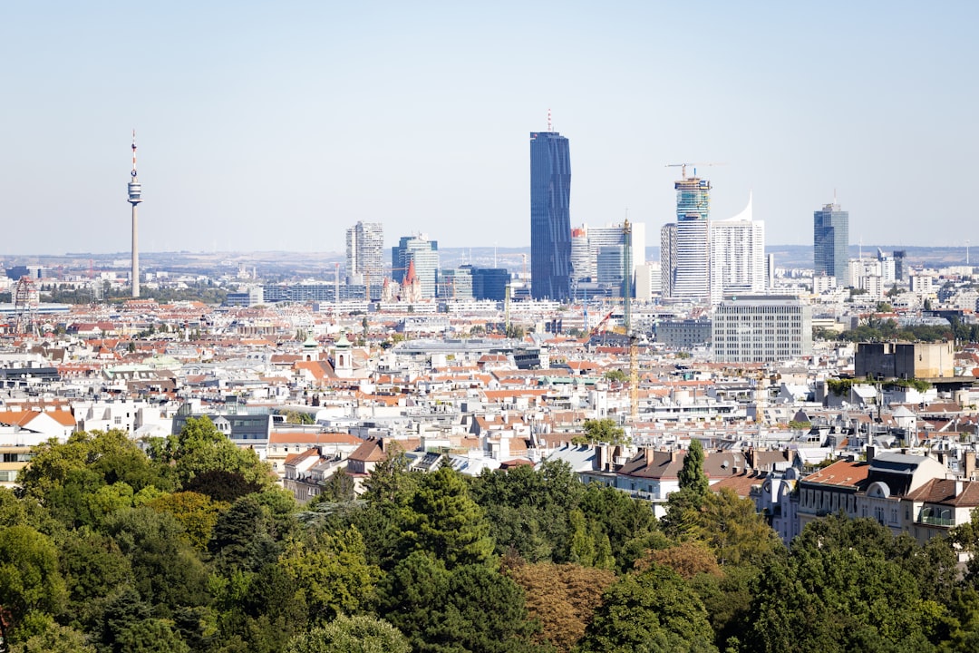 Vue panoramique du centre historique de Vienne, Autriche, avec ses toits et son architecture baroque